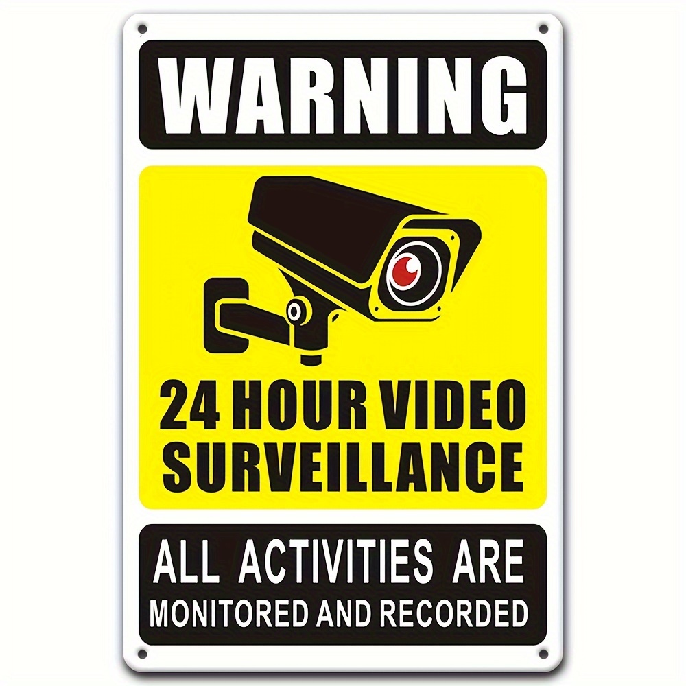 Home Improvement Hardware - Segnale di avvertimento per videosorveglianza 24