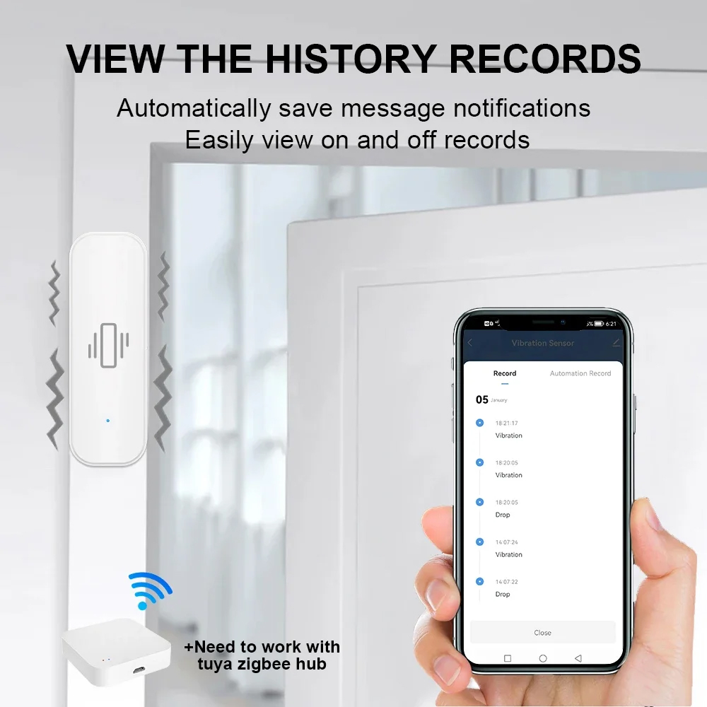 Smart ZigBee Sensore di Vibraz - Home Improvement Hardware recensione e prezzo